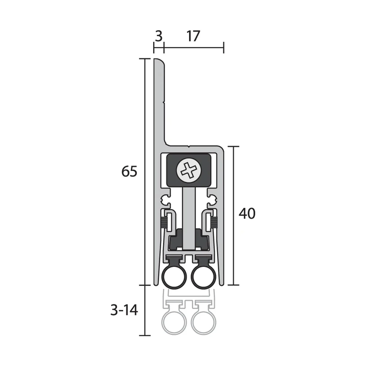 Raven RP126Si Door Automatic Bottom Seal 920mm Clear Anodised A126SIC0920 - Image 2
