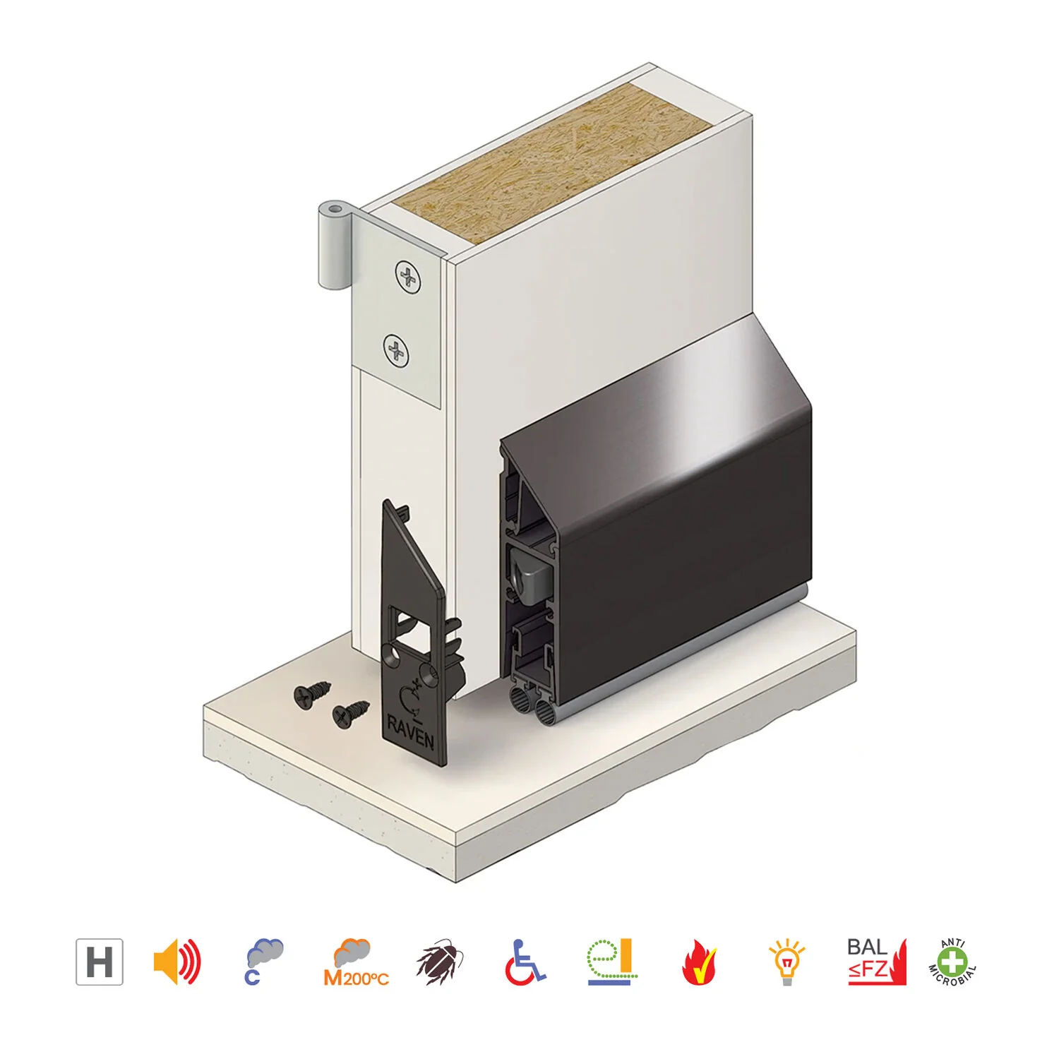 Raven RP128Si Automatic Door Bottom Seals - Available in Various Finishes and Sizes - Image 5
