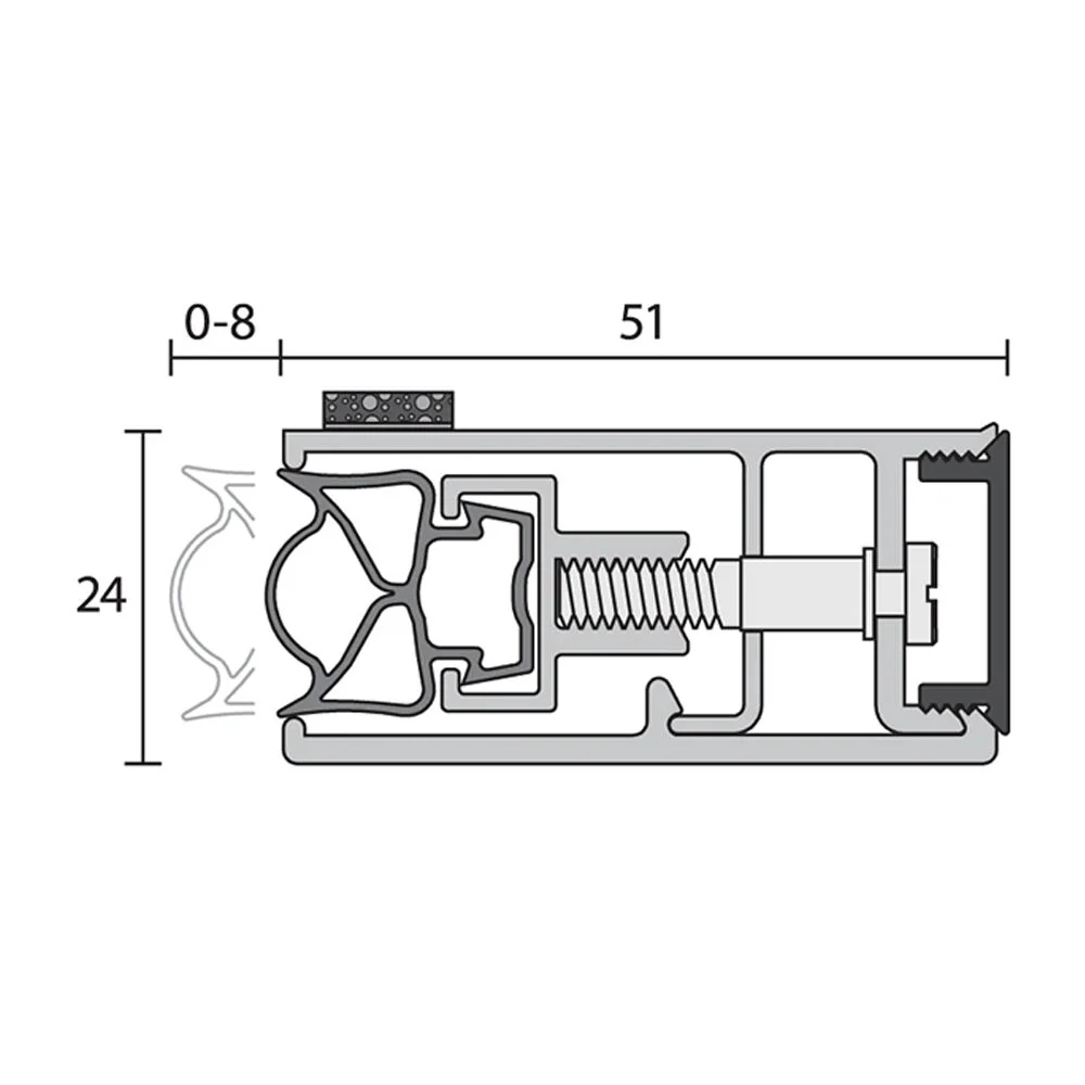 Raven RP24Si Silicon Perimeter Seal Silver Anodised - Available in Various Sizes - Image 2