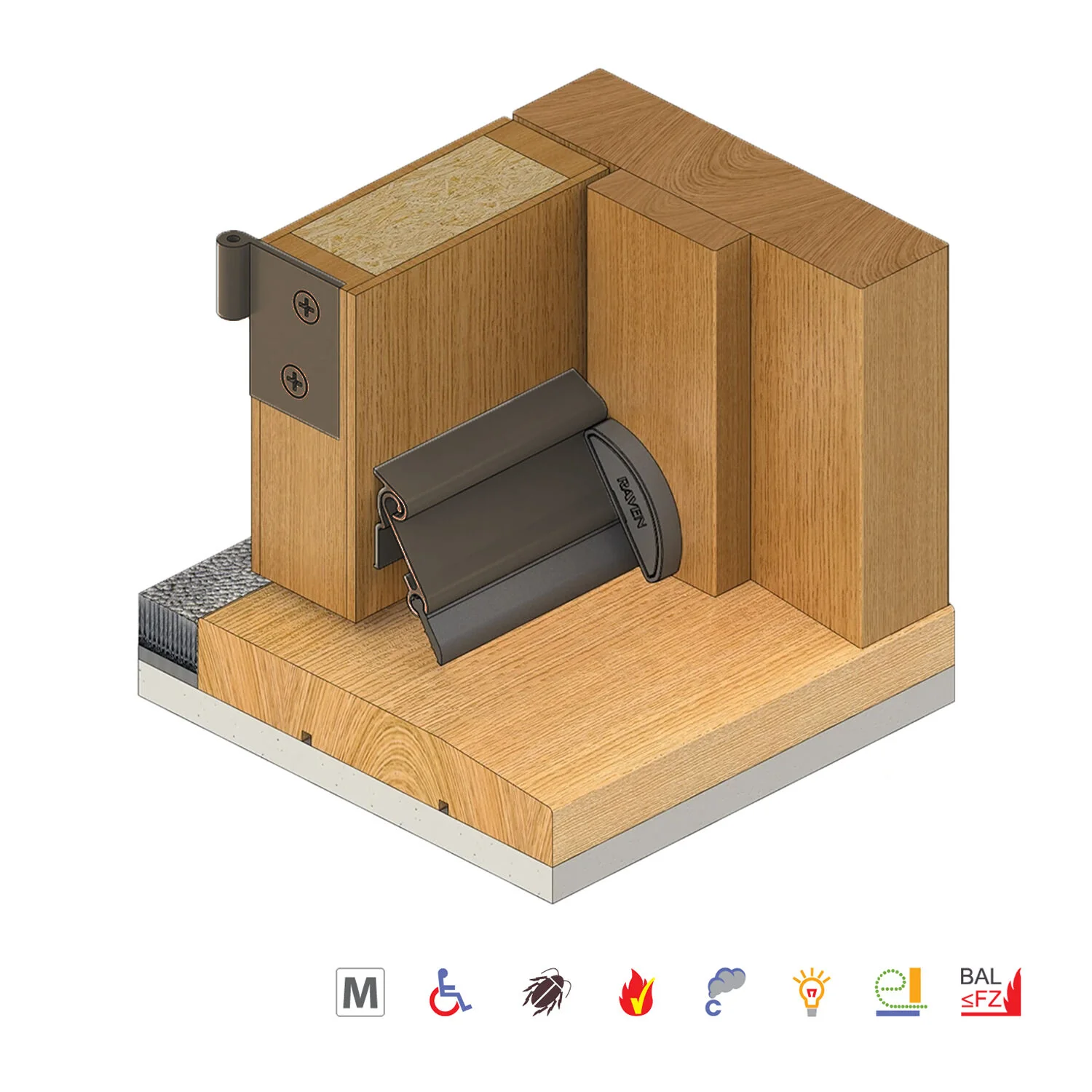 Raven RP3 Automatic Door Bottom Seals - Available in Various Finishes and Sizes - Image 4