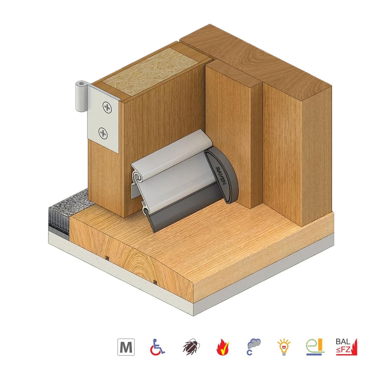 Raven RP3 Automatic Door Bottom Seals - Available in Various Finishes and Sizes - Image 6