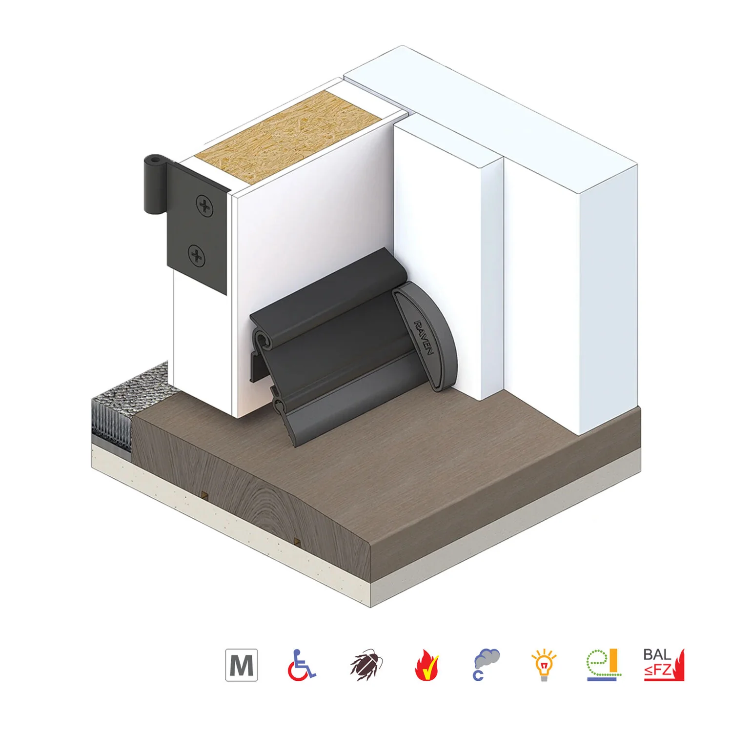 Raven RP3 Automatic Door Bottom Seals - Available in Various Finishes and Sizes - Image 7