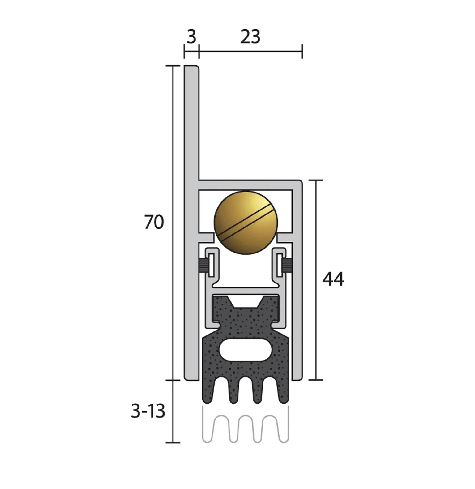 Raven RP38 Automatic Door Bottom Seal - Available in Various Sizes - Image 2