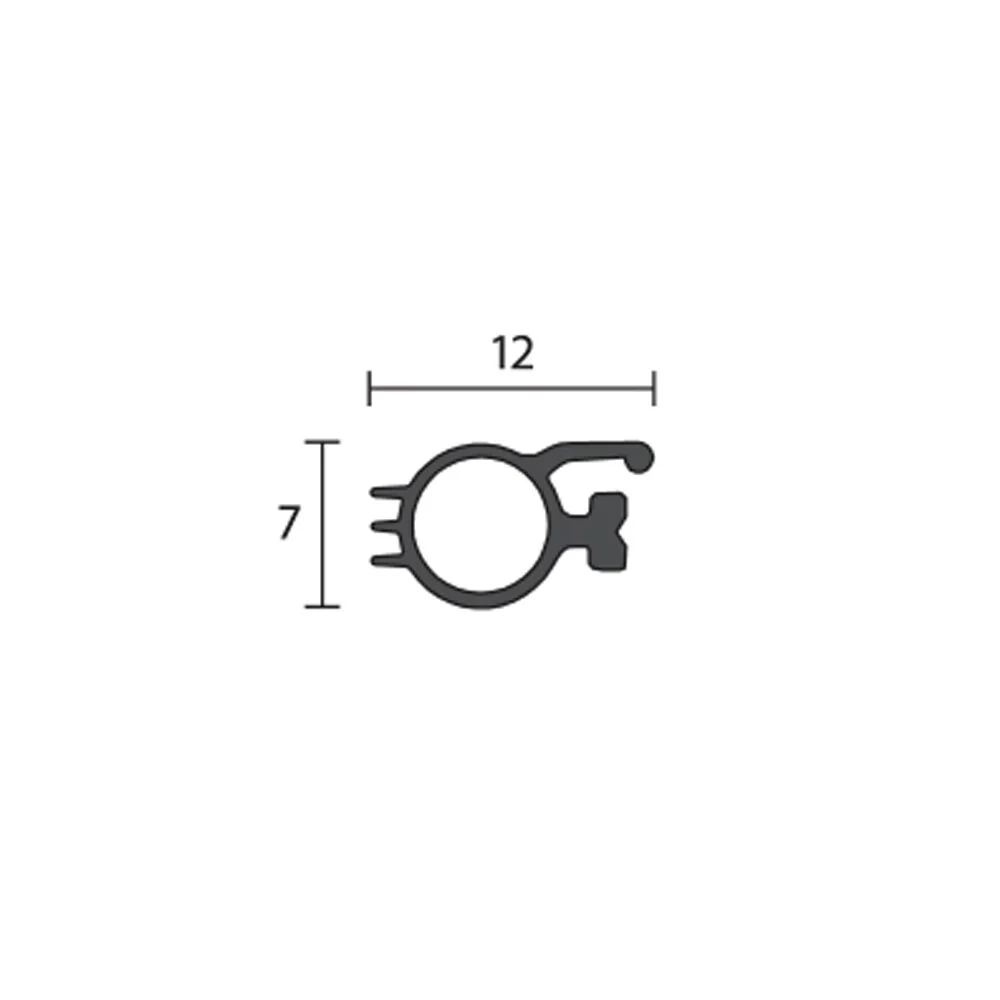 Raven RP394Si New Profile Extruded Replacement Seal Gasket 1000mm - Available in Various Finishes - Image 2
