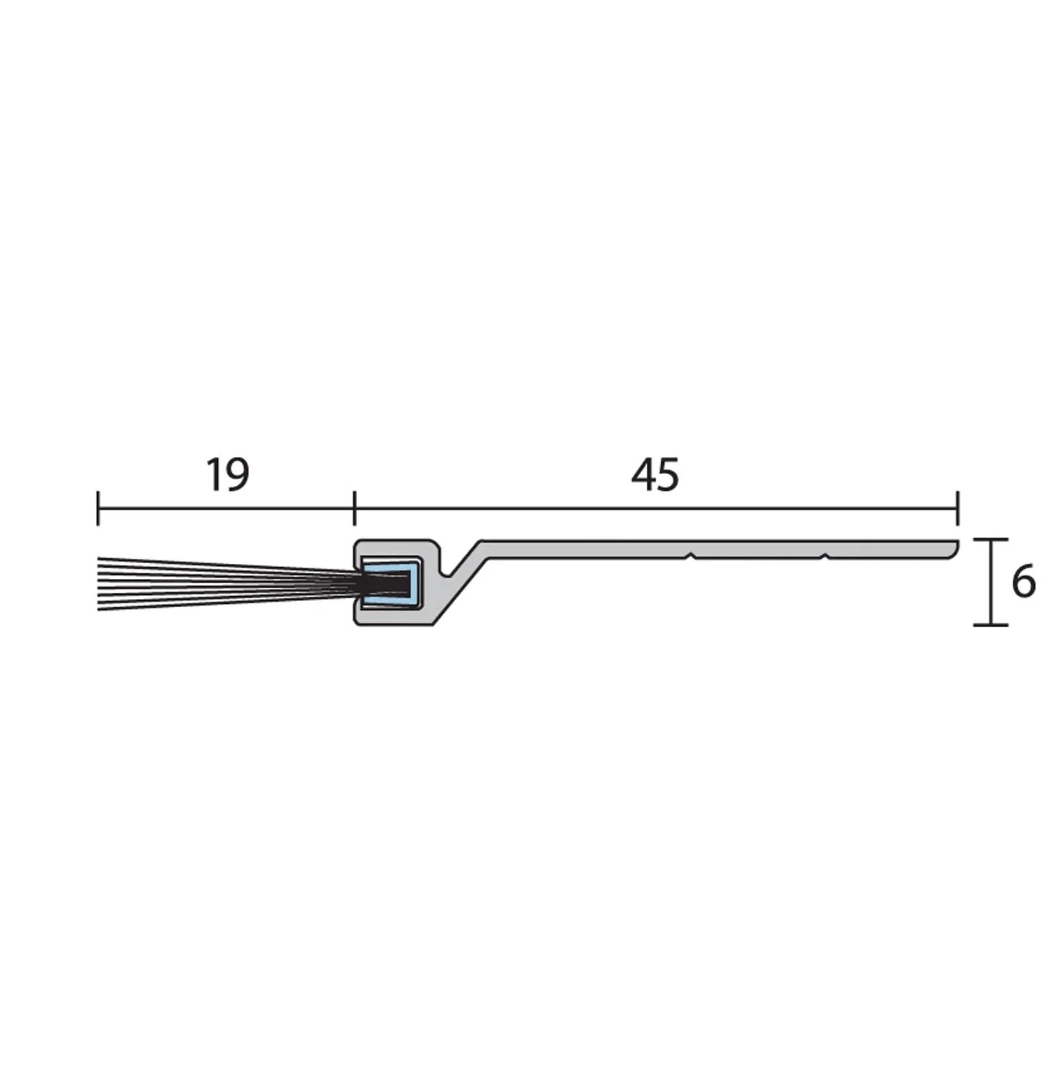 Raven RP41 Brush Strip Seal 3000mm Clear Anodised A41C3000 - Image 2