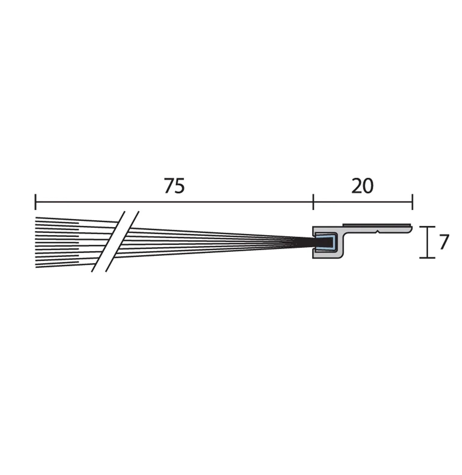 Raven RP58 Brush Strip Seal - Availablle in Various Sizes - Image 2