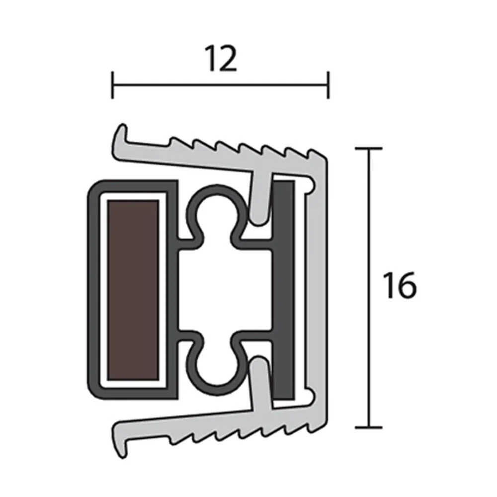 Raven RP65 Astragal Meeting Stile Seals 3000mm Silver Anodised A65C3000 - Image 2