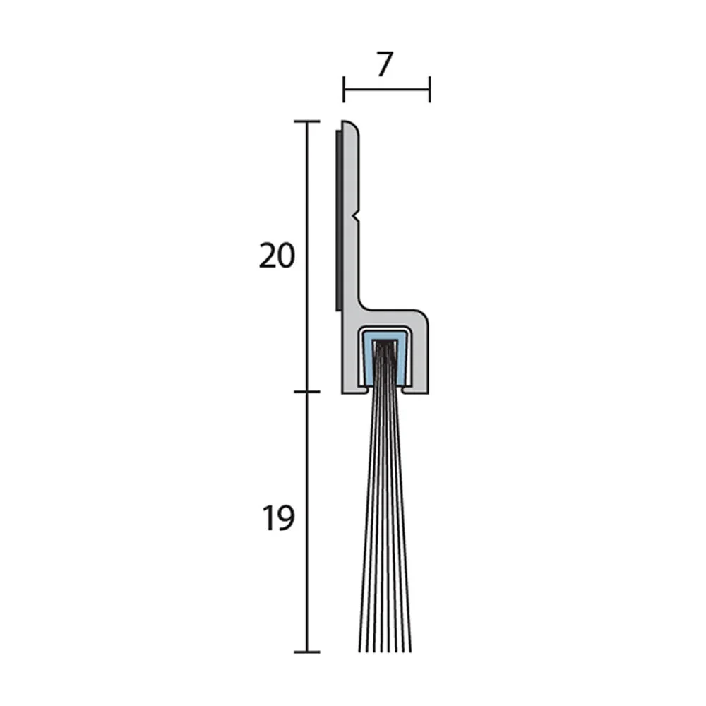 Raven RP75 Door Bottom Sweep Seals 3000mm Silver Anodised A75C3000 - Image 2