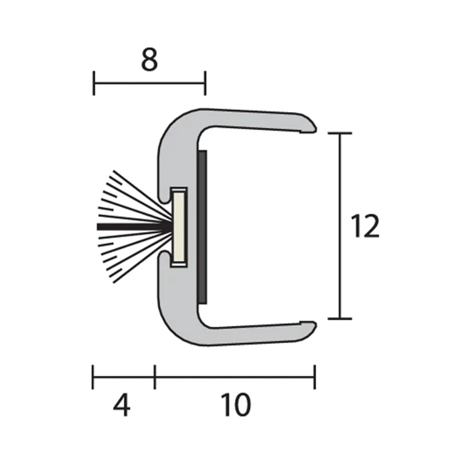 Raven RP79 Astragal Meeting Stile Seals 3000mm Silver Anodised A79C3000 - Image 2