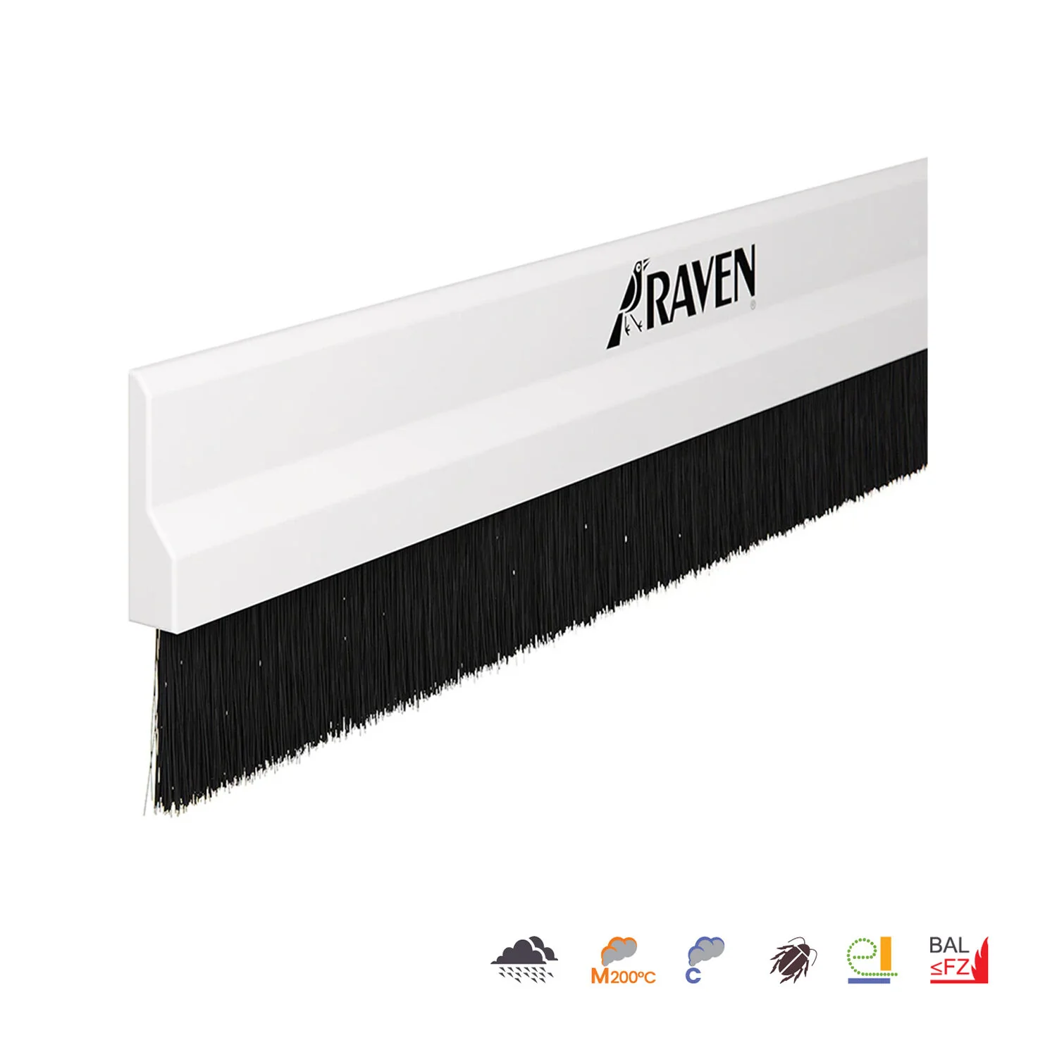 Raven RP83 Brush Strip Door Seal 920mm White R83W