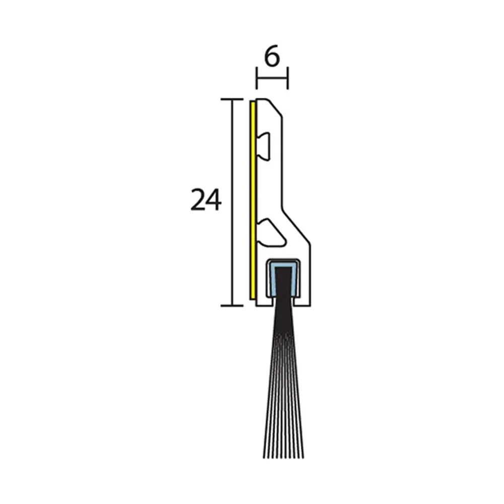 Raven RP83 Brush Strip Door Seal 920mm White R83W - Image 3