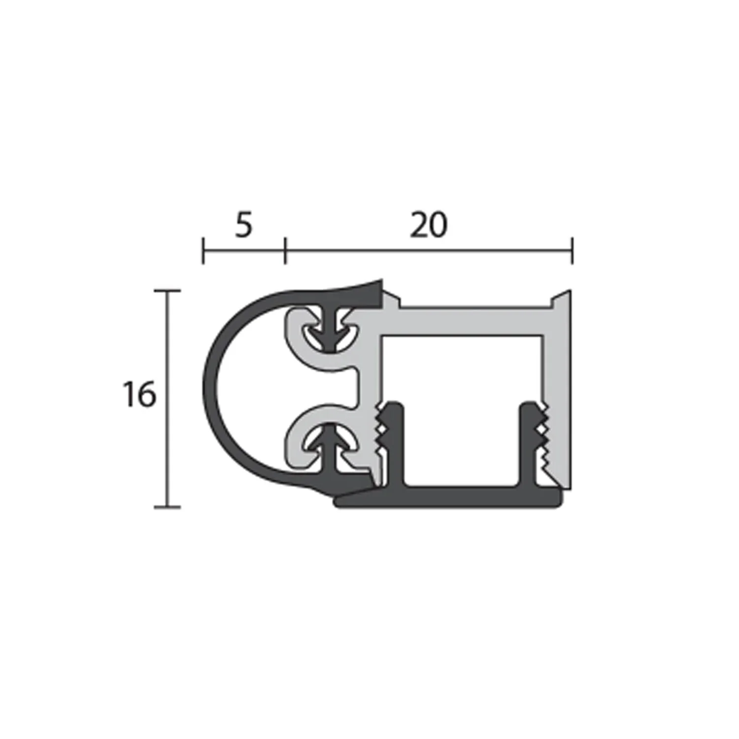 Raven RP84Si Door Frame Perimeter Seal Silicon Gasket Silver Anodised - Available in Various Sizes - Image 3