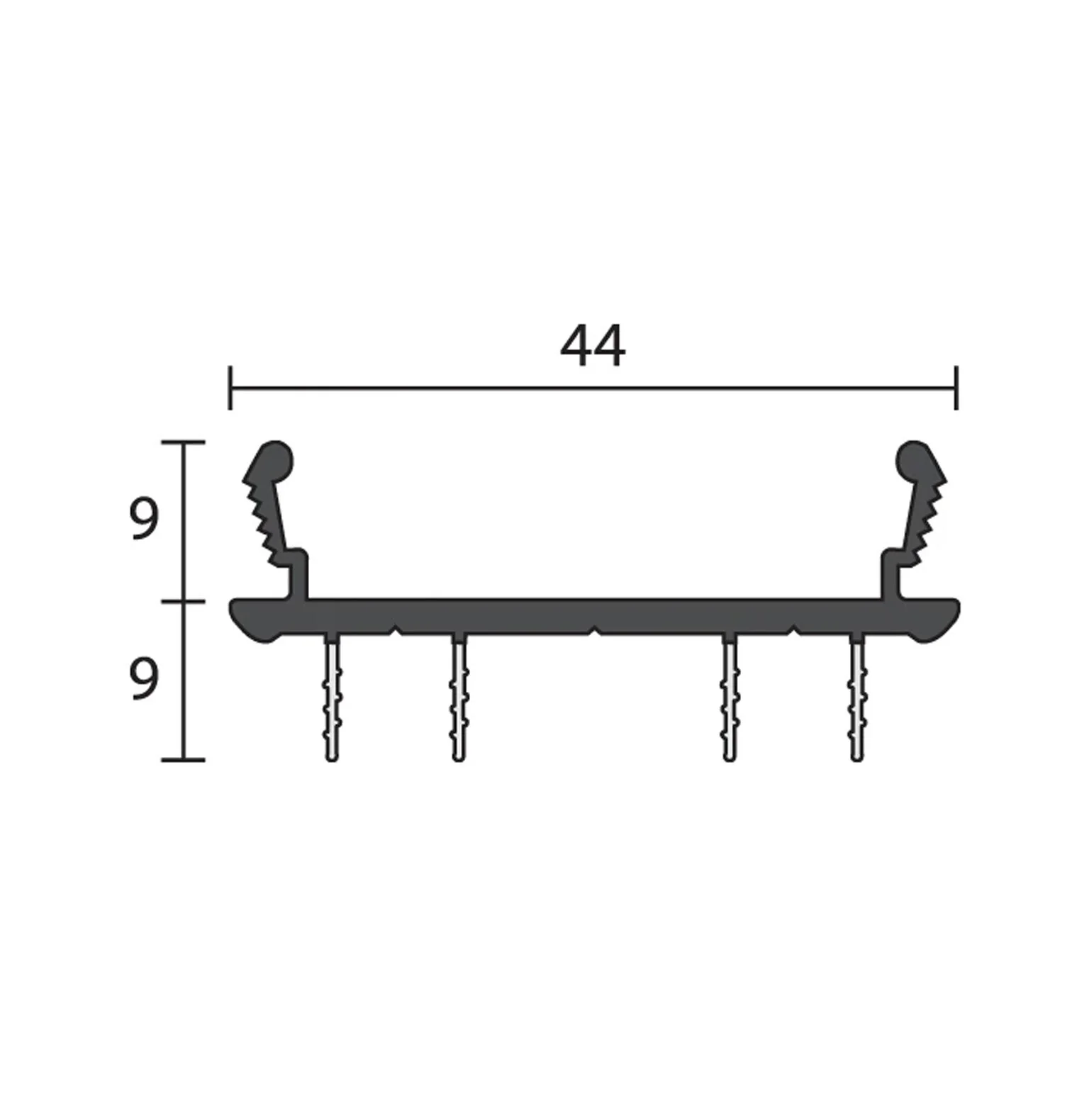Raven RP89 Door Bottom Sweep Seal 1000mm Black A891000 - Image 2