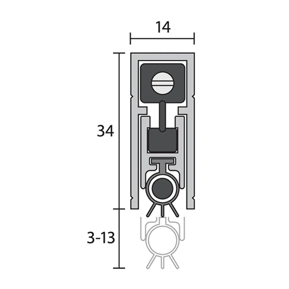 Raven RP8FZ Automatic Door Bottom Seals - Available in Various Sizes - Image 2
