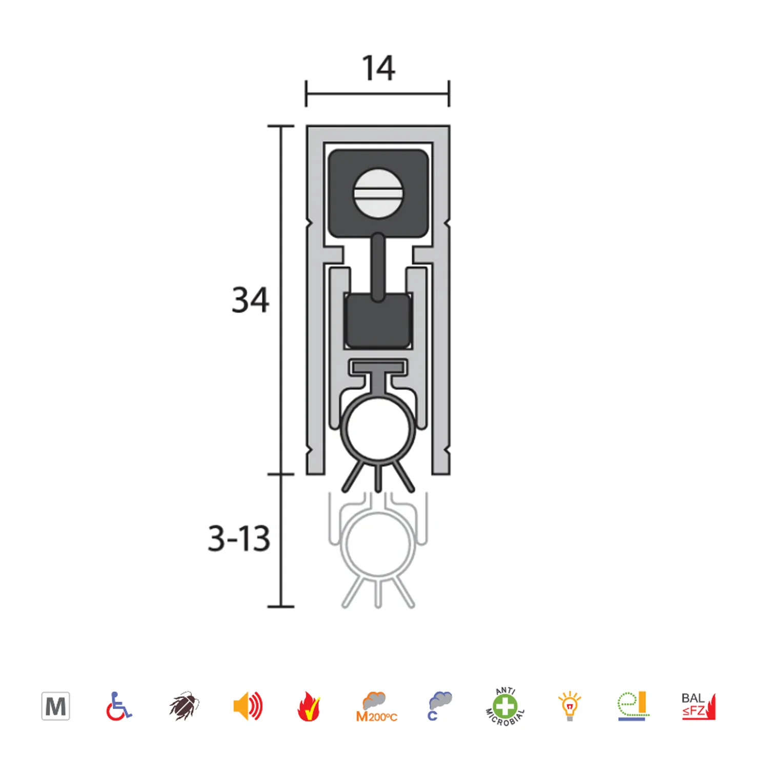 Raven RP8SI Automatic Door Bottom Seals - Available In Various Finishes & Sizes - Image 17