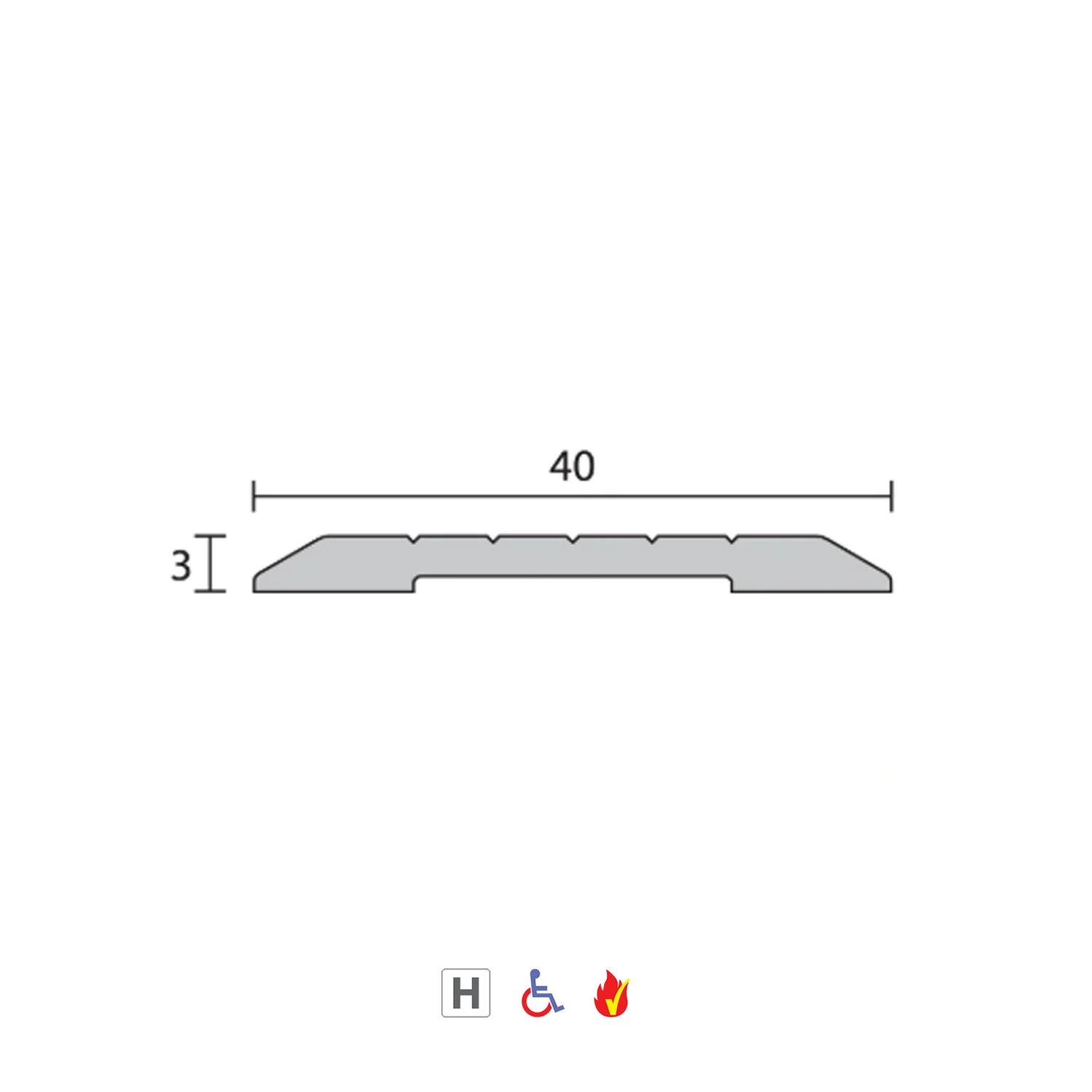 Raven RP95 Threshold Plate Ramp 1000mm Black A95BK1000 - Image 3