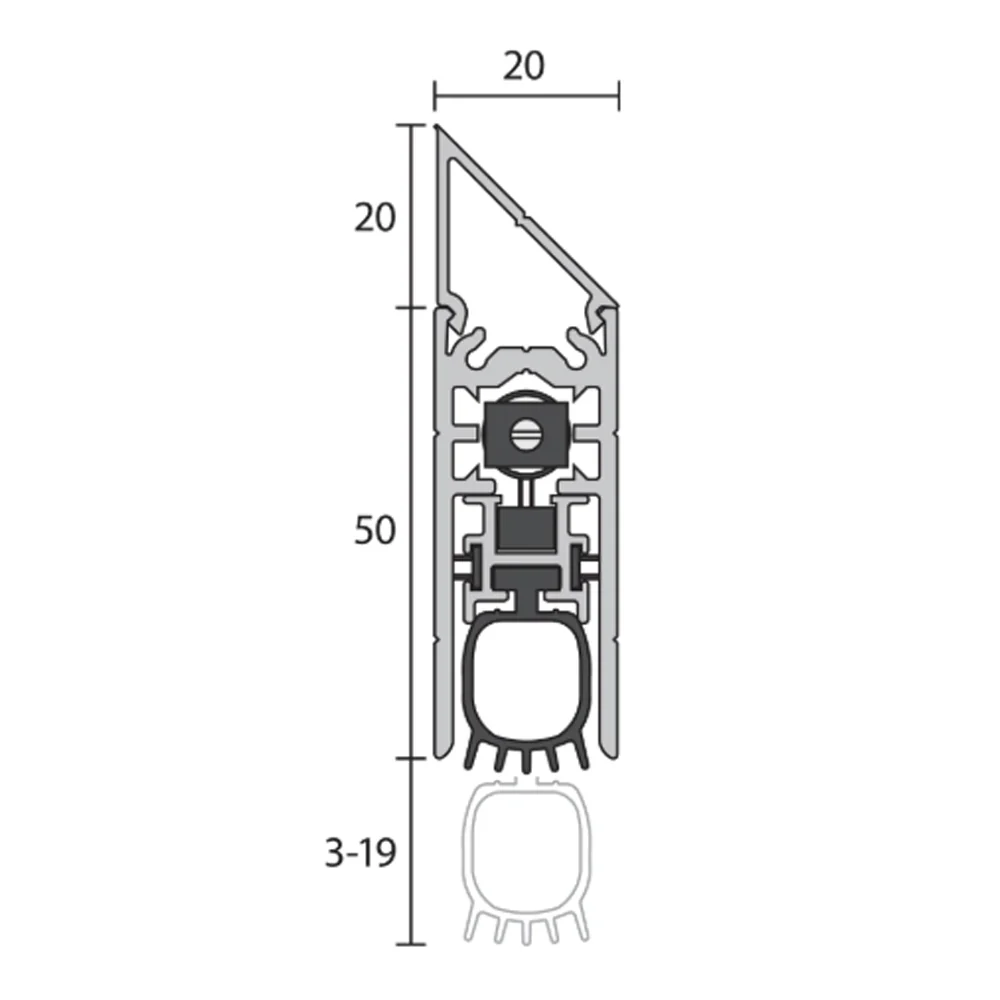 Raven RP99Si Automatic Door Bottom Seals Painted Black - Available in Various Sizes - Image 5