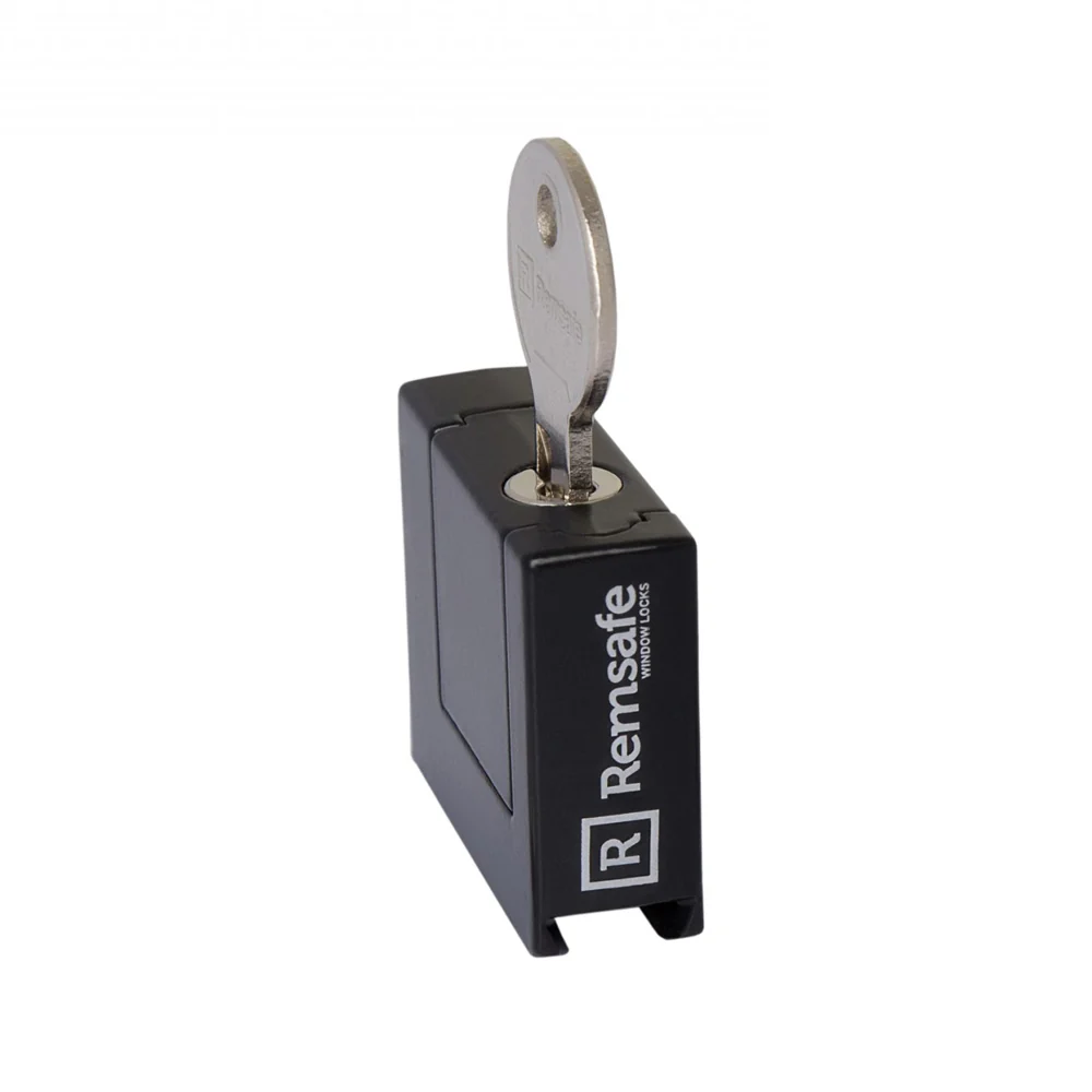 Remsafe Track Aluminum Sliding Window Restrictor Lock - Available in Black and White Finish - Image 3