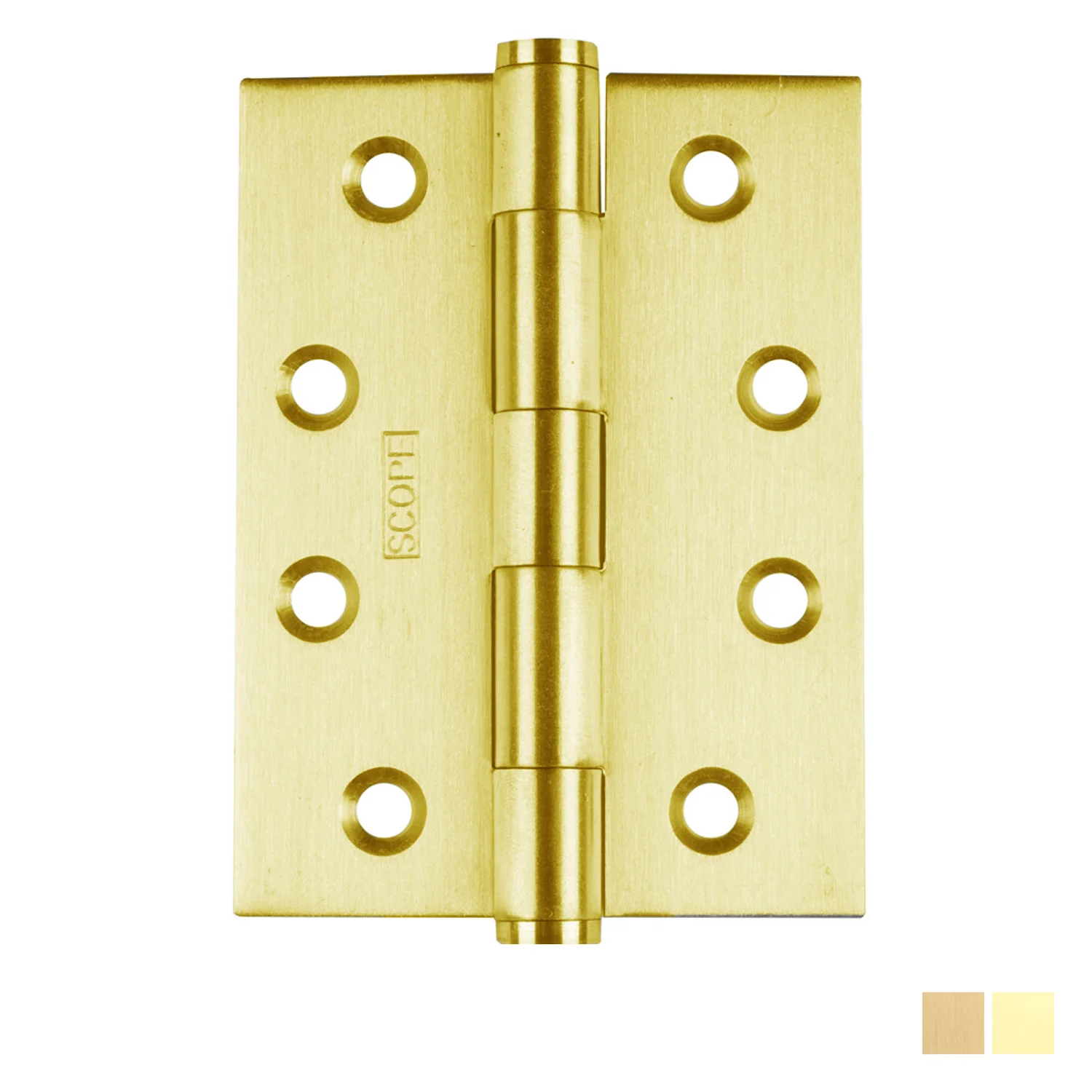 Scope Butt Hinge Fixed Pin 100x76x3mm - Available in Various Finishes