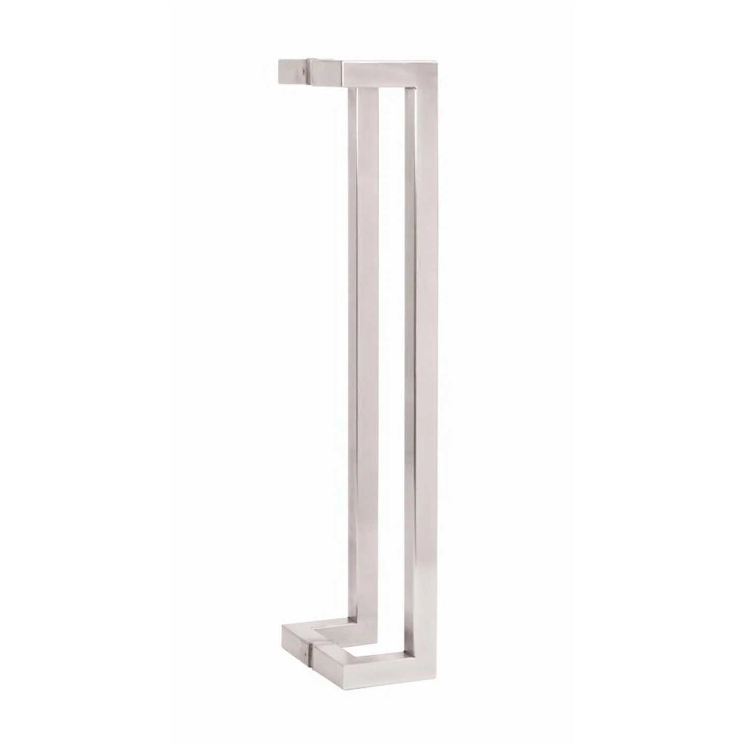 Scope Door Entrance Pull Handle Offset Square Back to Back 600X25mm Satin Stainless Steel