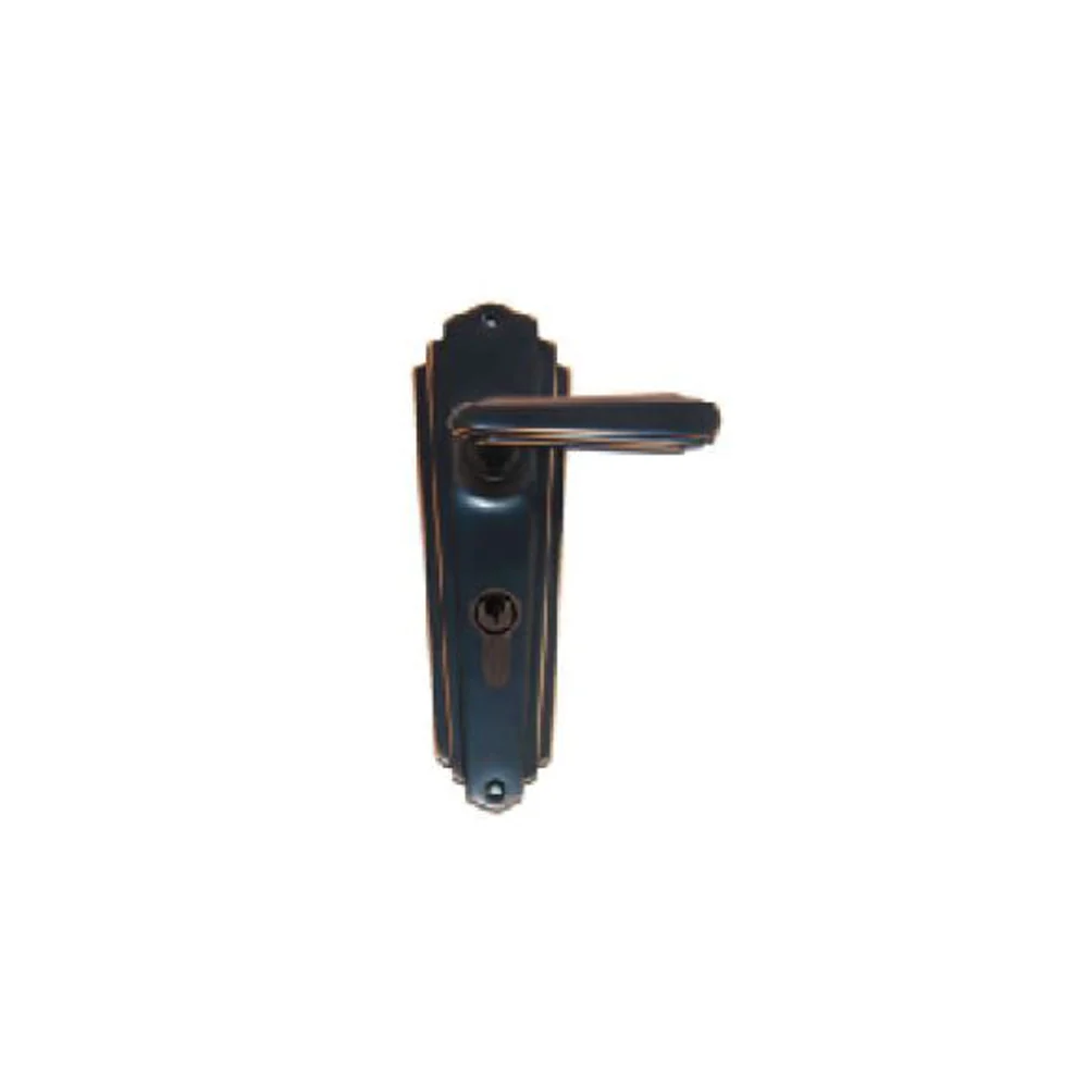 Superior Brass Art Deco Lever on Plate 203mm x 63mm - Image 3