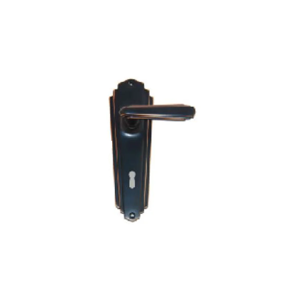 Superior Brass Art Deco Lever on Plate 203mm x 63mm - Image 4