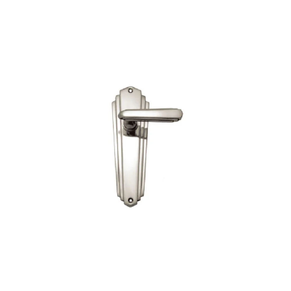 Superior Brass Art Deco Lever on Plate 203mm x 63mm - Image 6