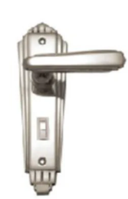 Superior Brass Art Deco Lever on Plate 203mm x 63mm - Image 9