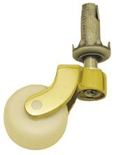 Superior Brass Castor White Ceramic Wheel Pin & Socket - Available in Various Sizes