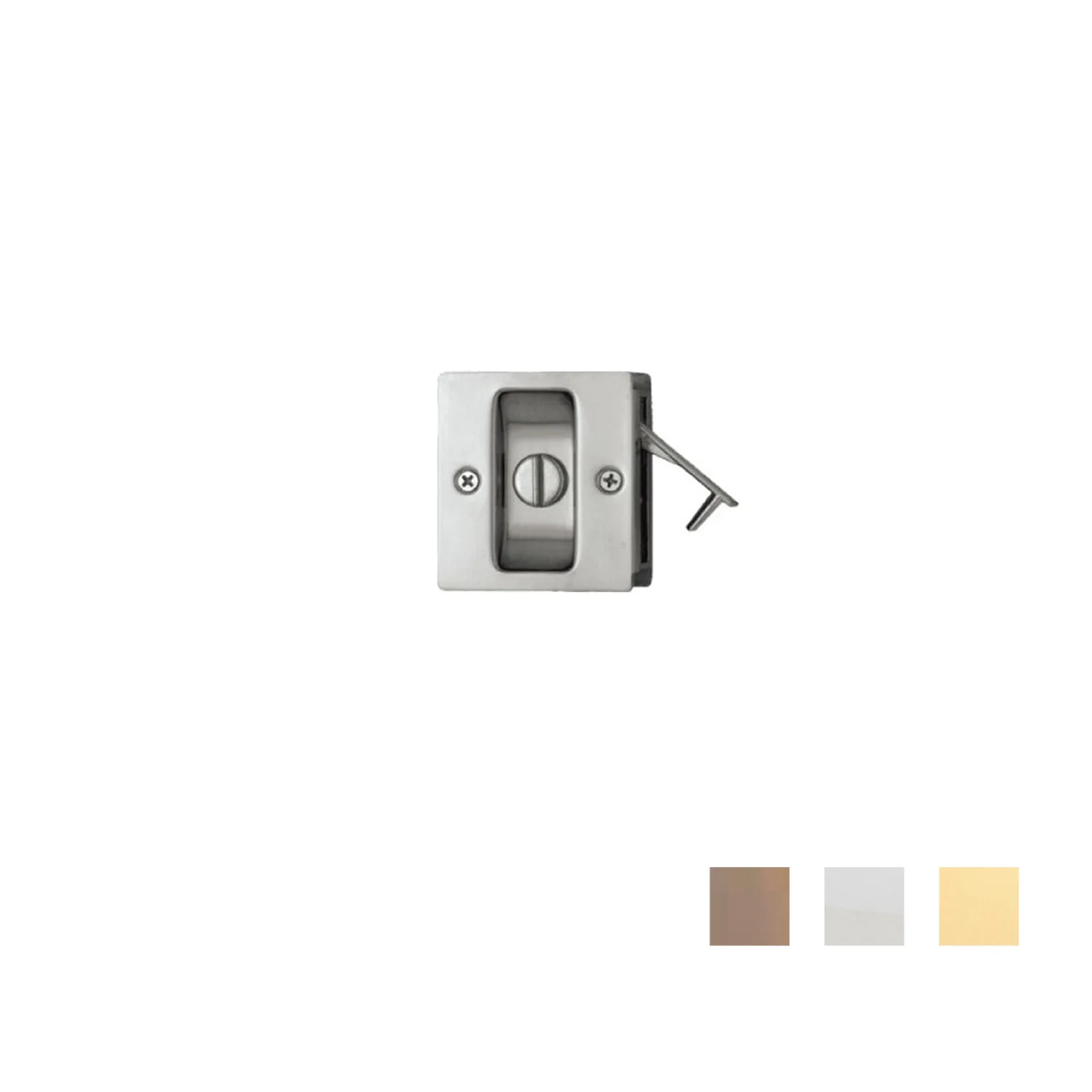 Superior Brass Cavity Sliding Door Lock Privacy - Available in Various Finishes
