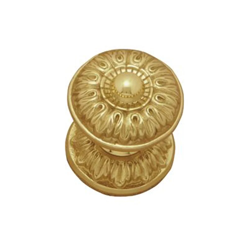 Superior Brass Centre Door Knob on Round Rose 65mm - Image 2