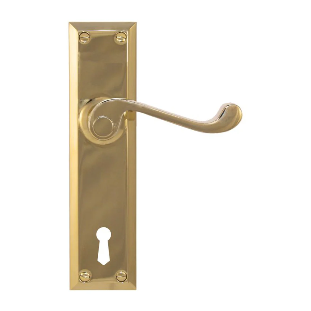 Superior Brass Classic Door Lever Single Step Bitkey Hole - Available in Various Finishes - Image 2