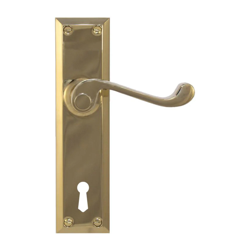 Superior Brass Classic Door Lever Single Step Bitkey Hole - Available in Various Finishes - Image 5