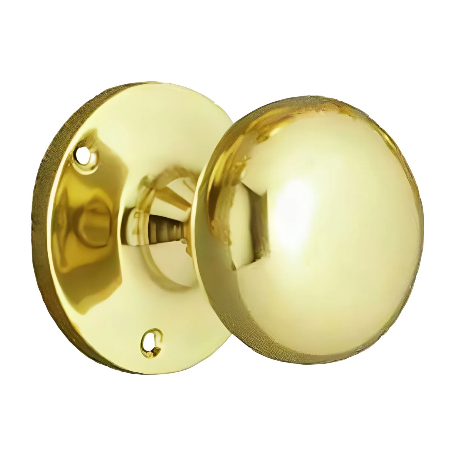Superior Brass Colonial Door Knob on Rose Passage Set - Available in Various Finishes - Image 2