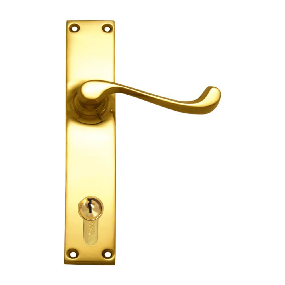 Superior Brass Contemporary Door Lever Entrance Set - Available in Various Finish and Sizes - Image 3