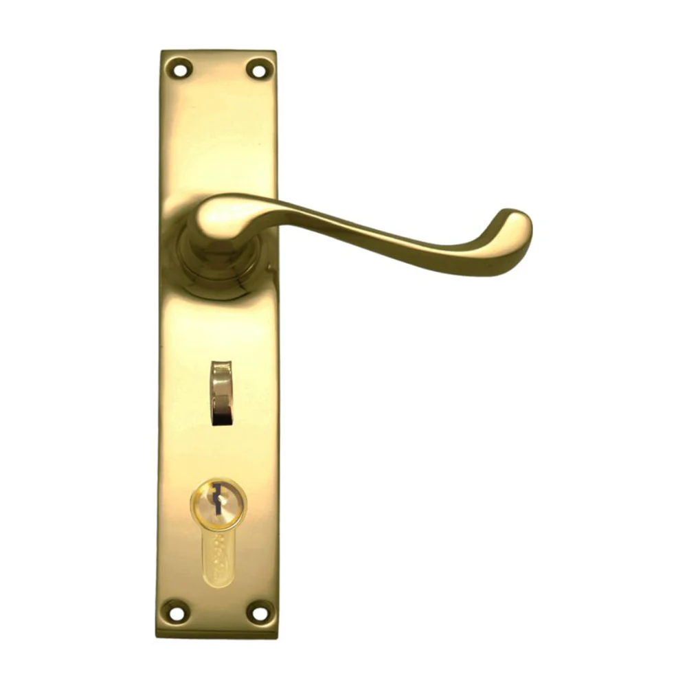 Superior Brass Contemporary Door Lever Entrance with Privacy Lock - Available in Various Finishes - Image 2