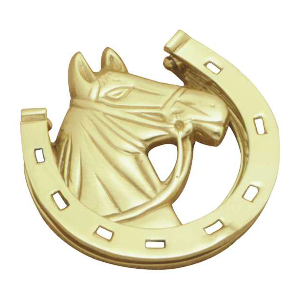Superior Brass Door Horse Knocker 125mm Polished Brass 3037