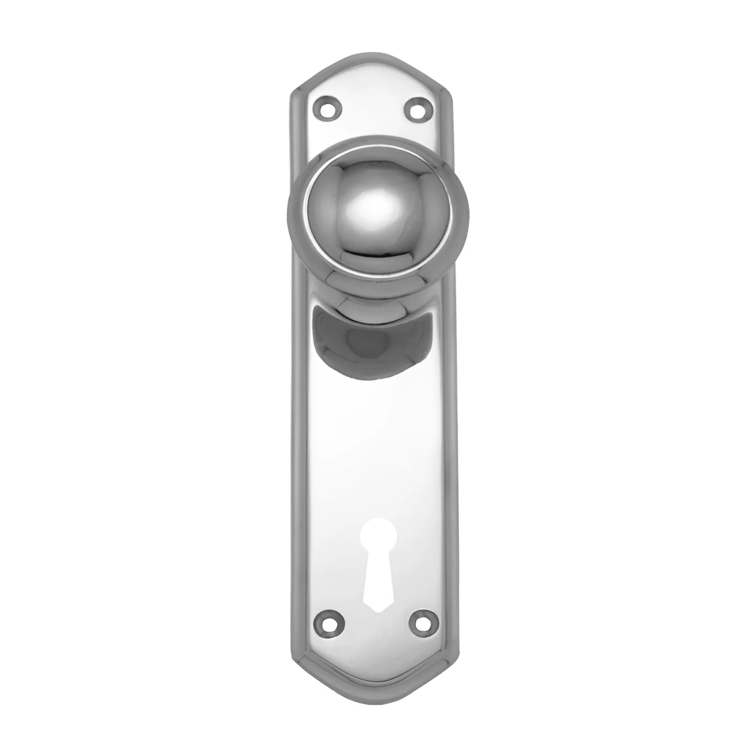 Superior Brass Door Knob on Plate Bitkey Hole - Available in Various Finishes - Image 2