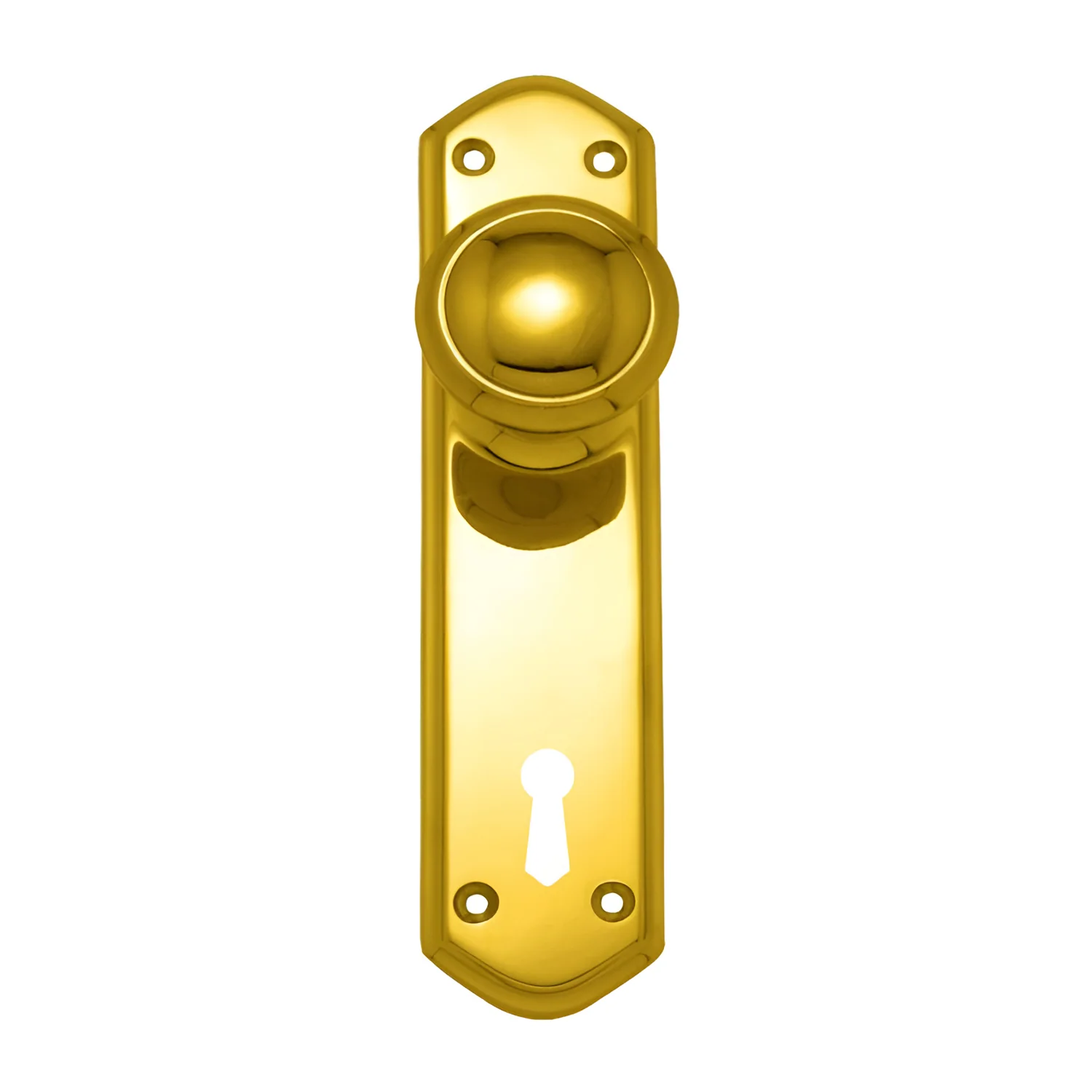 Superior Brass Door Knob on Plate Bitkey Hole - Available in Various Finishes - Image 3