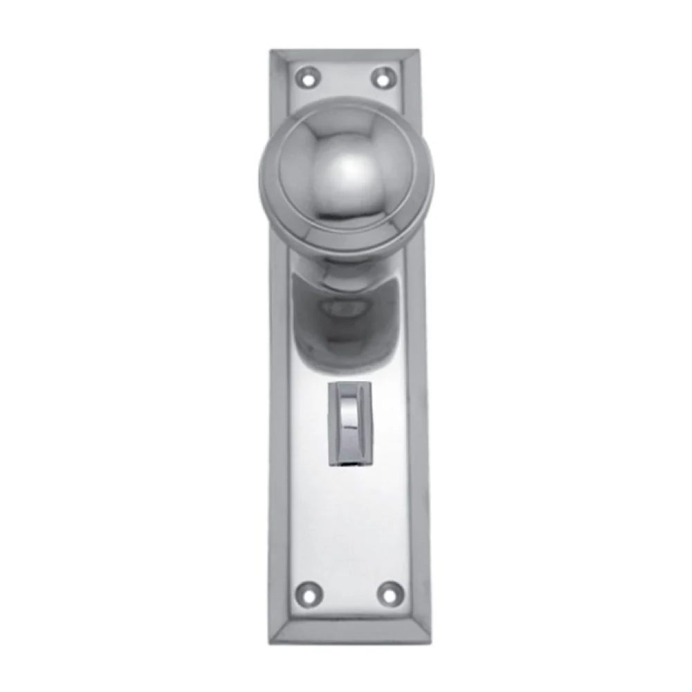 Superior Brass Door Knob on Single Step Plate Privacy Set - Available in various Finishes - Image 3