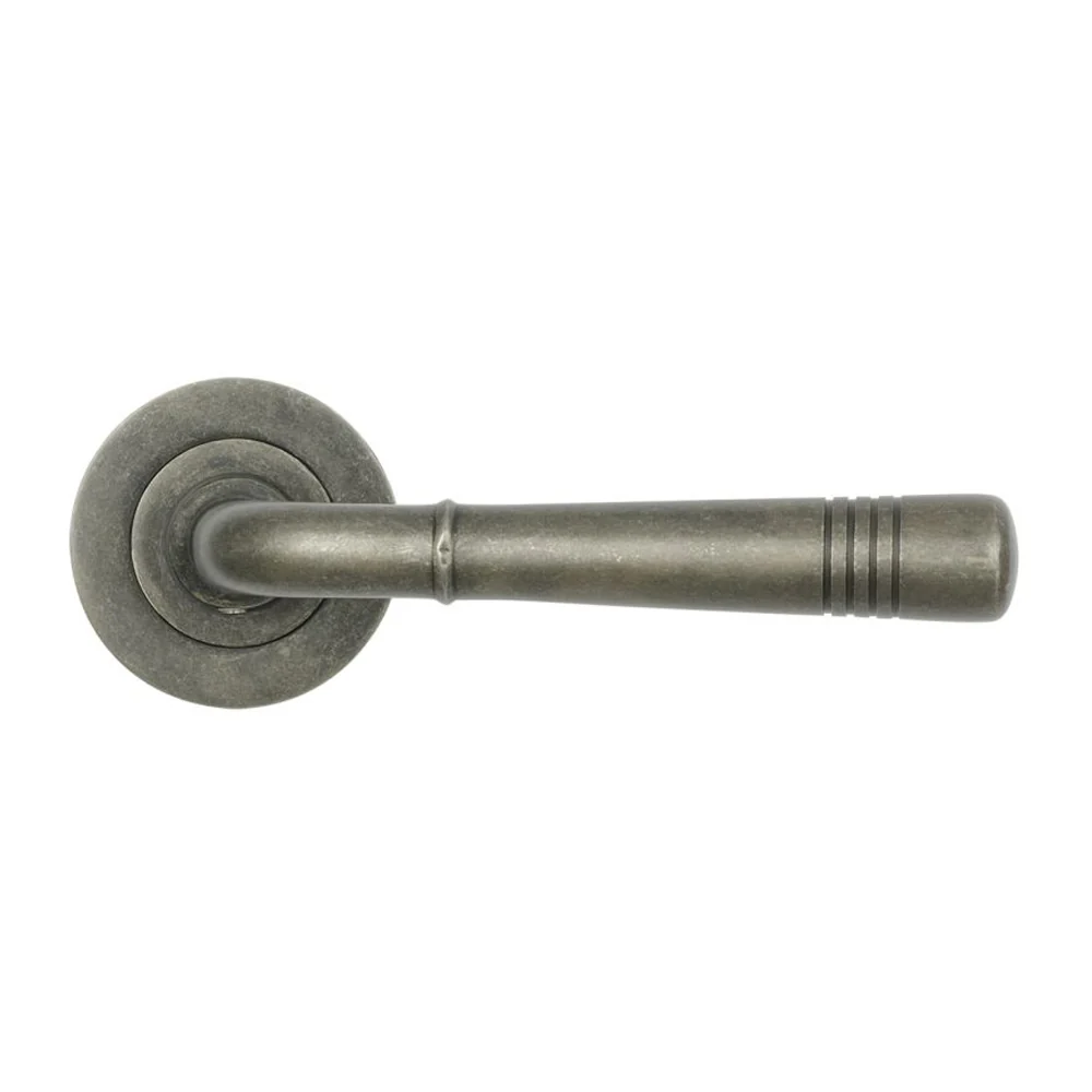 Superior Brass Door Lever Handle on Round Rose Passage Set - Image 3