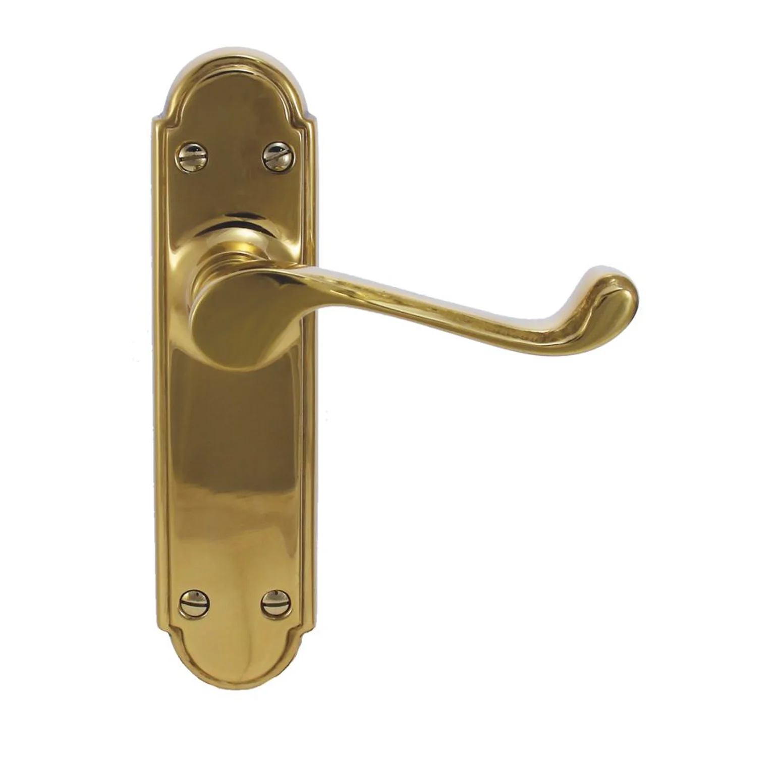 Superior Brass Door Lever on Plate Passage Set - Available in Various Finishes - Image 3