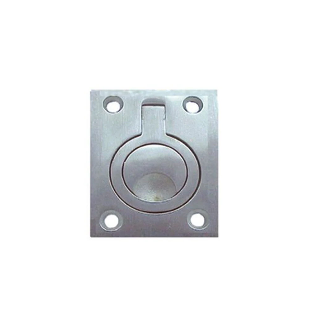 Superior Brass Flush Ring Pull 62x45mm Satin Stainless Steel 43747