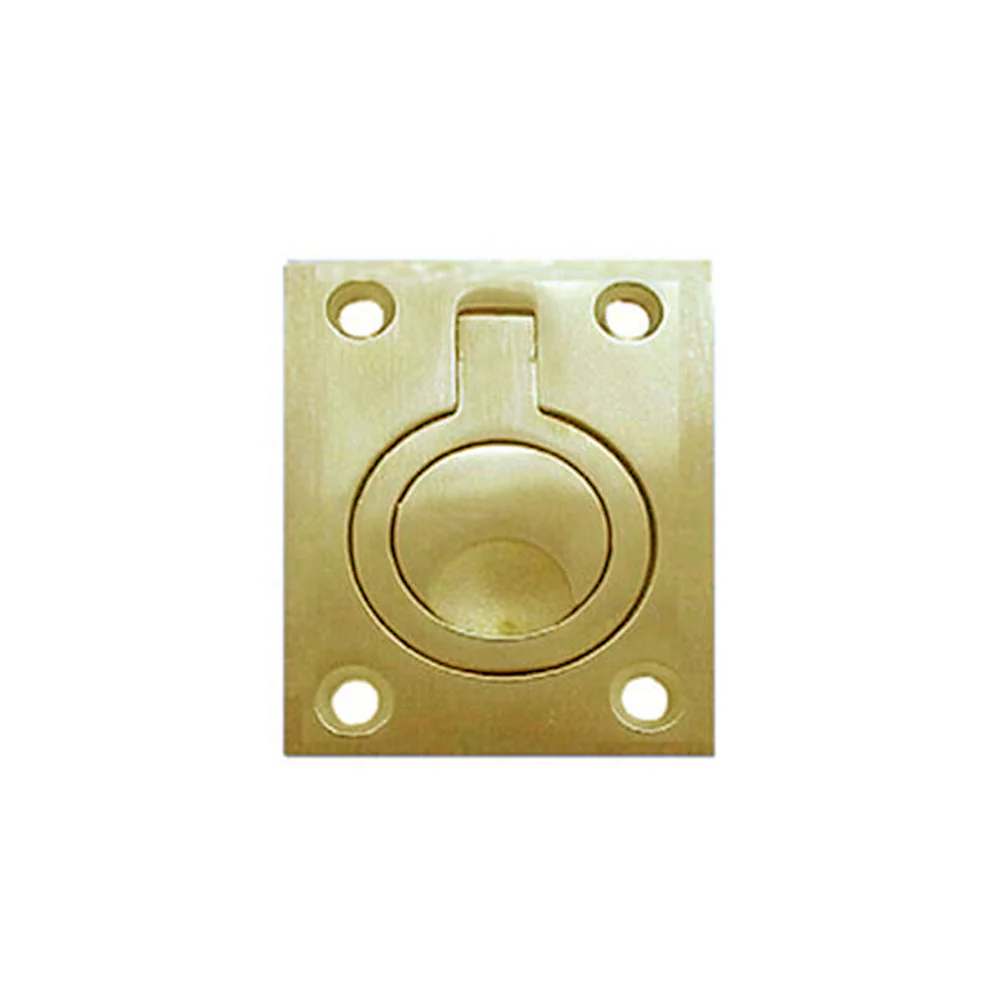 Superior Brass Flush Ring Pull 72x62mm Polished Brass 4452