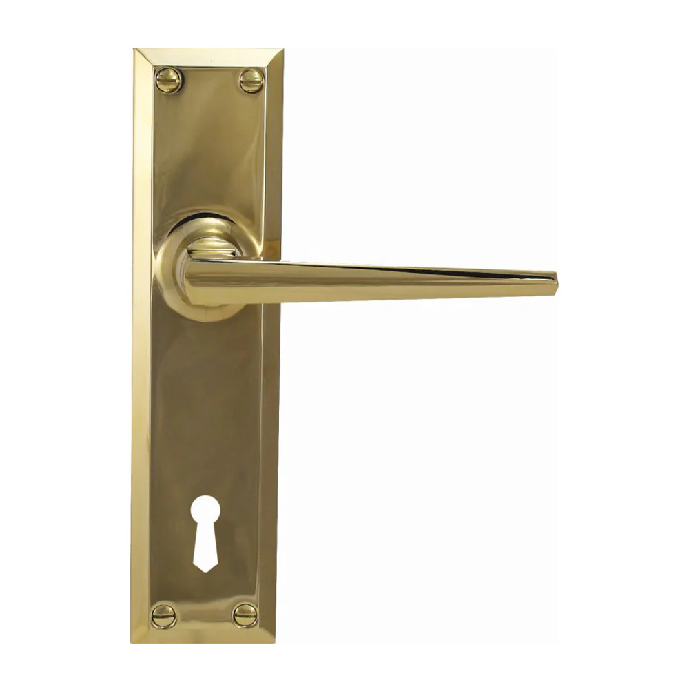 Superior Brass Heritage Door Lever Bitkey Hole - Available in Various Finishes - Image 2