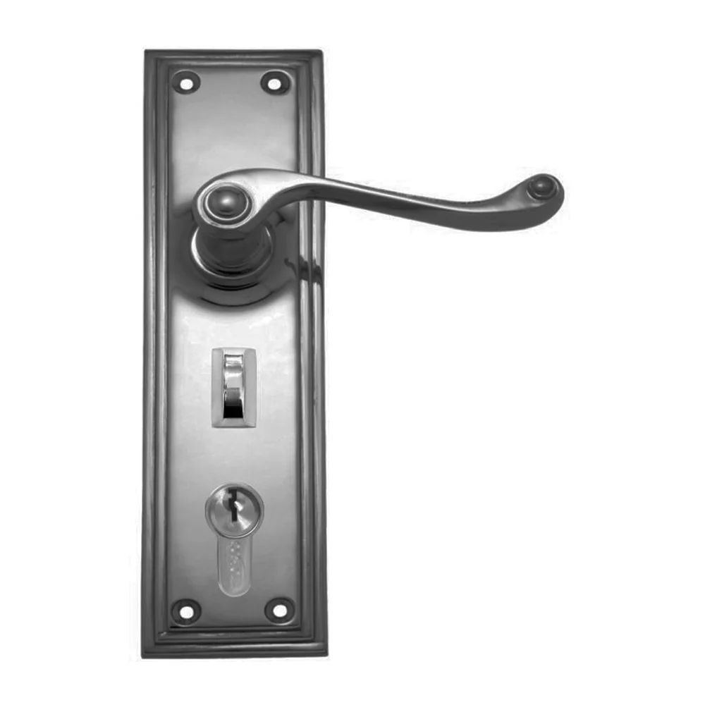 Superior Brass Heritage Door Lever Double Step Plate Entrance Set with Privacy Lock - Image 4
