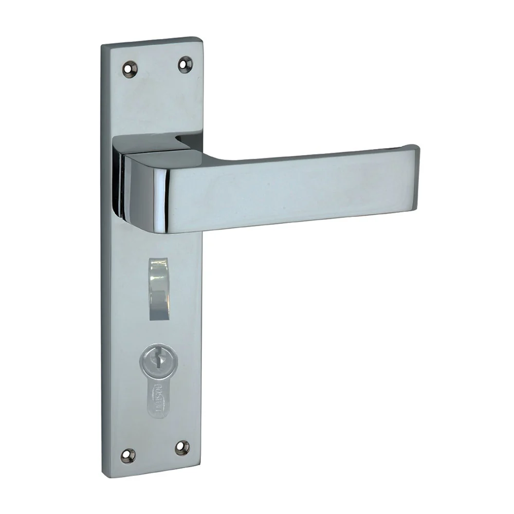Superior Brass Narrow Urban Door Lever Entrance Set with Privacy Lock - Image 4