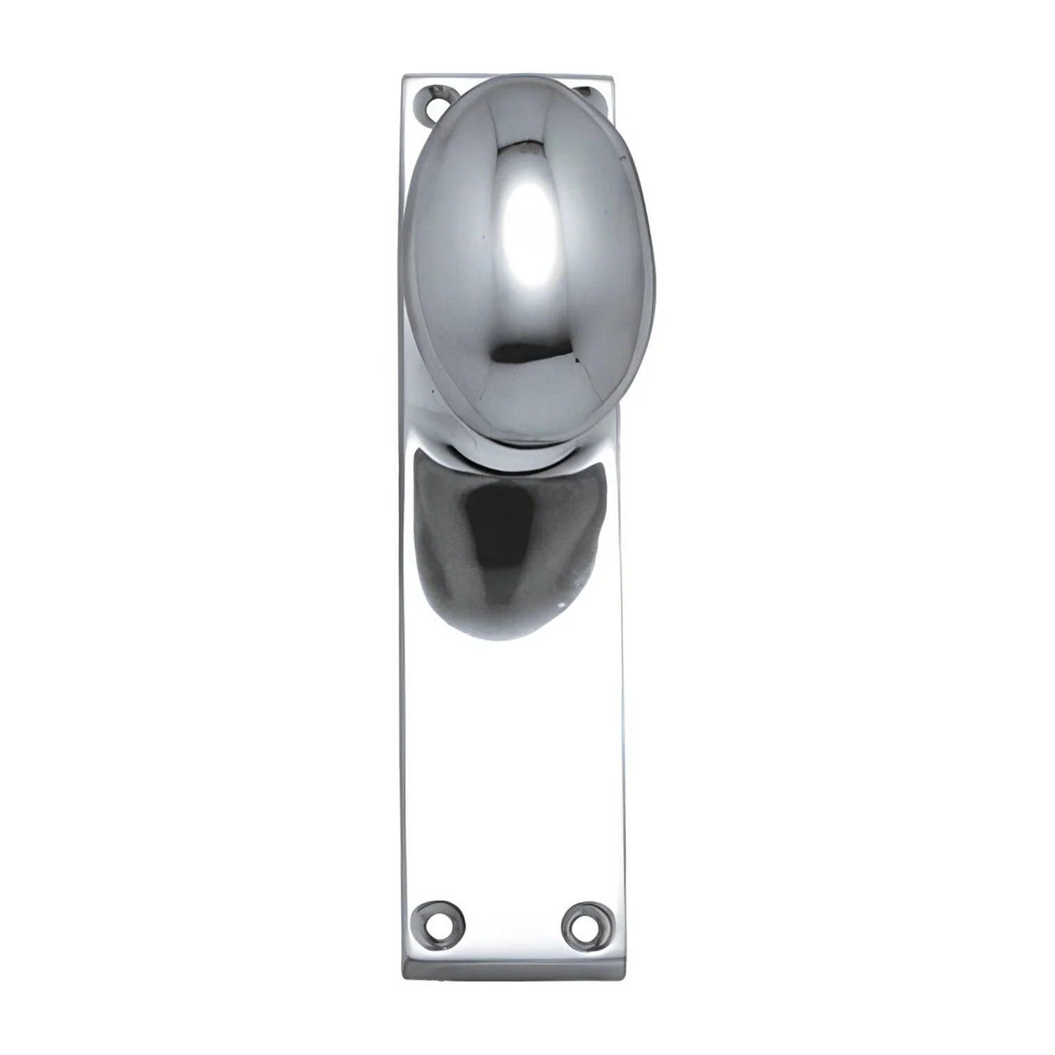 Superior Brass Oval Knob on Longplate Passage Set - Available in Various Finishes - Image 2
