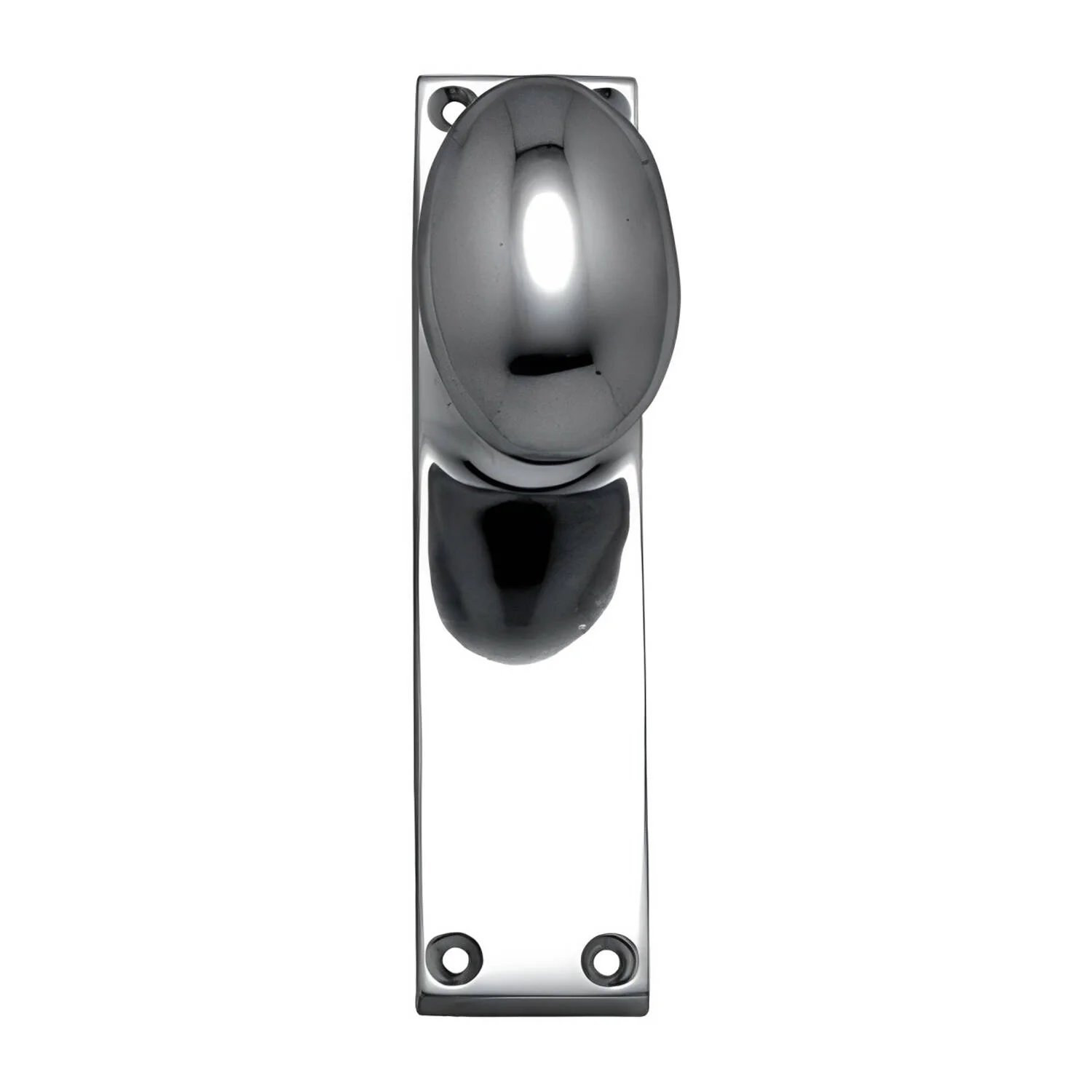 Superior Brass Oval Knob on Longplate Passage Set - Available in Various Finishes - Image 3