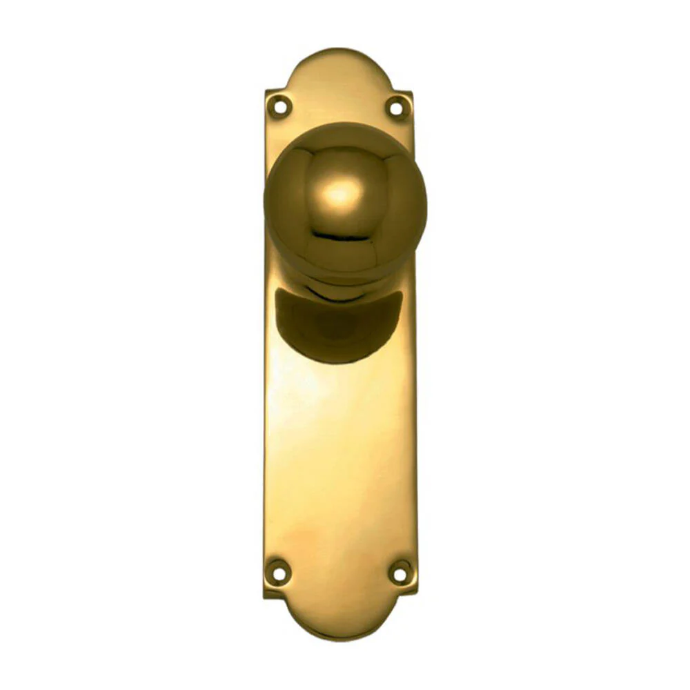 Superior Brass Victorian Knob on Longplate Passage Set - Available in Various Finishes - Image 2